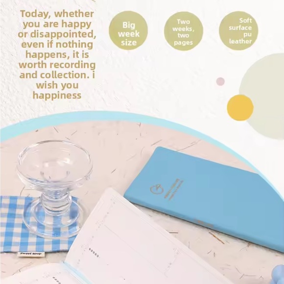 Kinbor Leather Bound Journals - Blue, Light Yellow and Brown - Picture 7 of 9